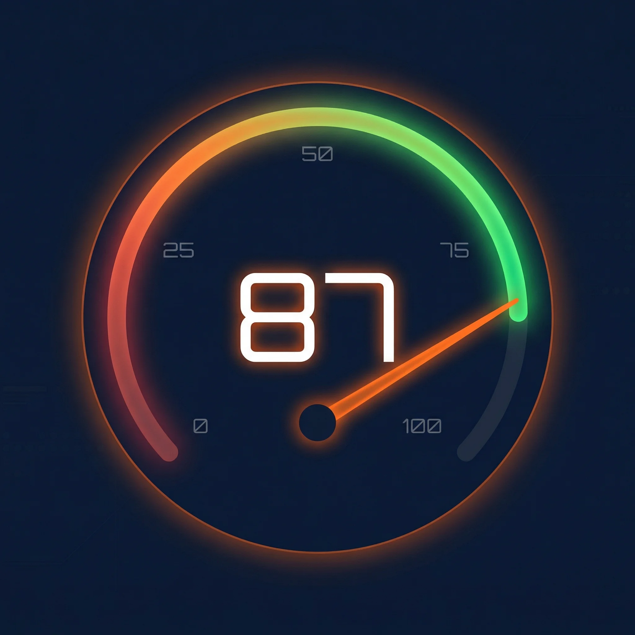 SEO Sichtbarkeits-Score Gauge – Messung der organischen Sichtbarkeit im Google Ranking Check